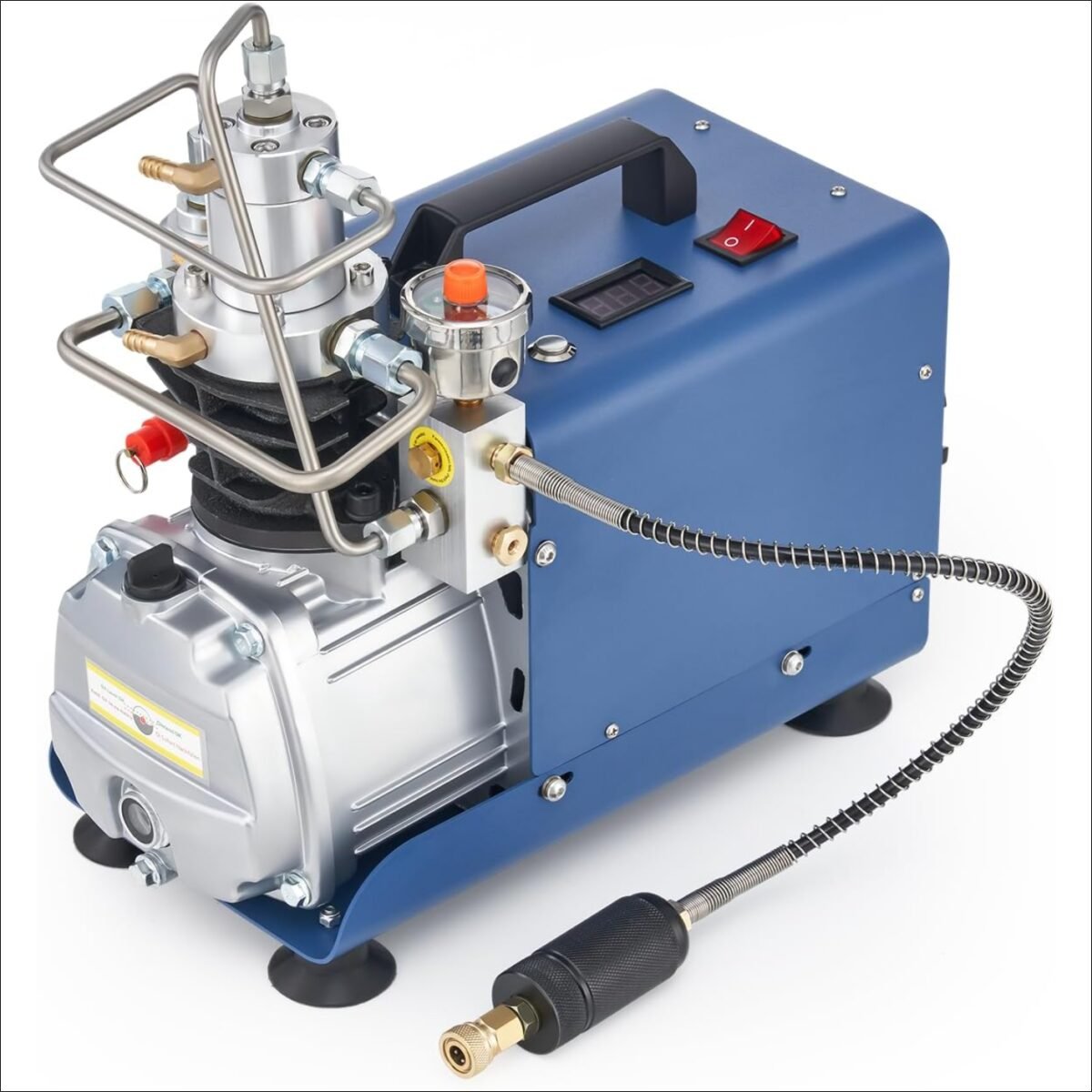 CREWORKS PCP Compressor 300 Bar Automatic Air Compressor Pump 4500 PSI High Pressure Air Pump 1800 W Compressor Pump Auto-Stop Compressor 30 MPA High Pressure PCP Inflator for Inflation Bottle
