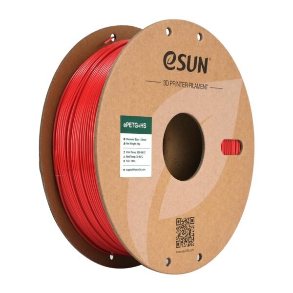 eSUN PETG Filament 1.75 mm, PETG+HS High Speed 3D Printer Filament, Dimensional Accuracy +/- 0.03 mm, 1 kg Spool (2.2 LBS) Speed PETG for 3D High Speed Printer, Plain Black